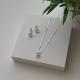 Conjunto Colar e Brincos Cristal em Prata 925
